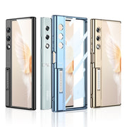 For Honor V Purse GKK Integrated Flip Electroplating TPU Case with Holder(Gold)