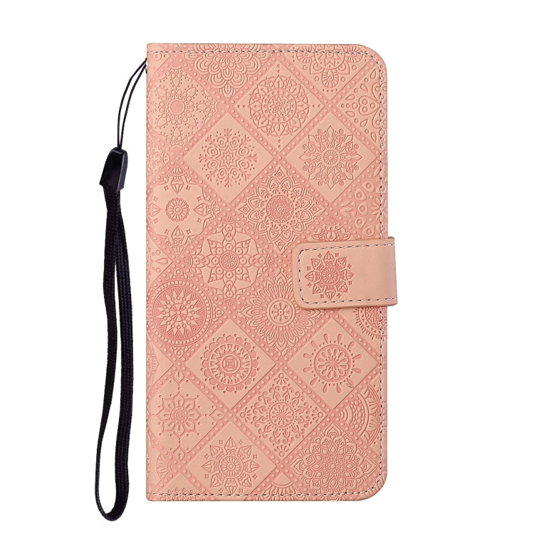 For Google Pixel 9 Pro XL Ethnic Style Embossed Pattern Leather Phone Case(Pink) - Google Cases by PMC TechLife | Online Shopping South Africa | PMC TechLife | Buy Now Pay Later Mobicred