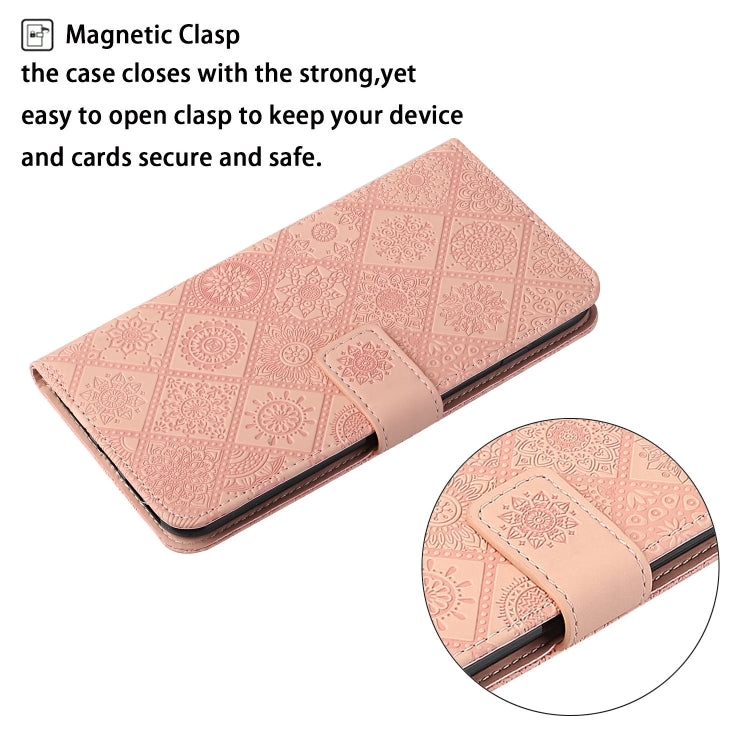 For Google Pixel 9 Pro XL Ethnic Style Embossed Pattern Leather Phone Case(Pink) - Google Cases by PMC TechLife | Online Shopping South Africa | PMC TechLife | Buy Now Pay Later Mobicred