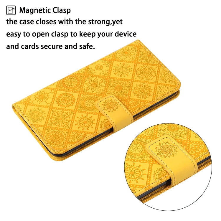 For Google Pixel 9 / 9 Pro Ethnic Style Embossed Pattern Leather Phone Case(Yellow) - free shipping - PMC TechLife - Order now!