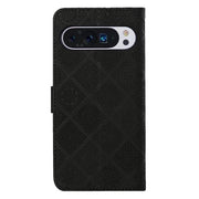 For Google Pixel 9 / 9 Pro Ethnic Style Embossed Pattern Leather Phone Case(Black)