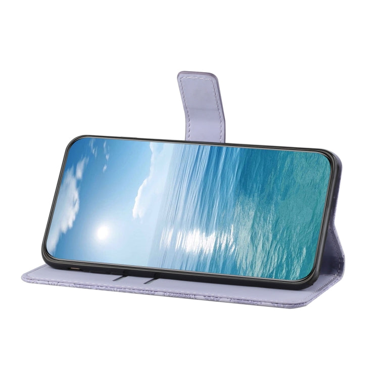 For Google Pixel 9 / 9 Pro Ethnic Style Embossed Pattern Leather Phone Case(Purple) - Google Cases by PMC TechLife | Online Shopping South Africa | PMC TechLife | Buy Now Pay Later Mobicred