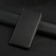 For Xiaomi Redmi Note 13 Pro 5G Carbon Fiber Texture Flip Holder Leather Phone Case(Black)