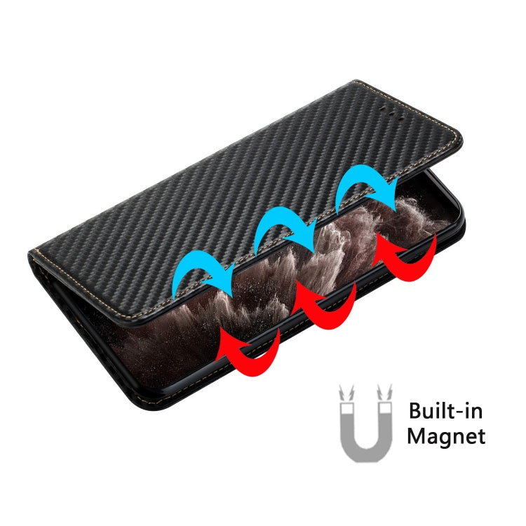 For Xiaomi Redmi Note 13 Pro 5G Carbon Fiber Texture Flip Holder Leather Phone Case(Black) - Note 13 Pro Cases by PMC TechLife | Online Shopping South Africa | PMC TechLife