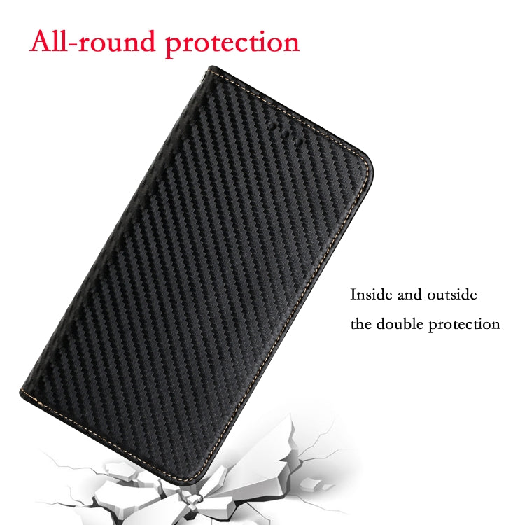 For Xiaomi Redmi Note 13 Pro 5G Carbon Fiber Texture Flip Holder Leather Phone Case(Black) - Note 13 Pro Cases by PMC TechLife | Online Shopping South Africa | PMC TechLife