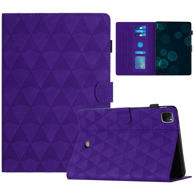 For iPad Pro 11 2024 Diamond Texture Embossed Leather Smart Tablet Case(Purple) - iPad Pro 11 2024 Cases by PMC TechLife | Online Shopping South Africa | PMC TechLife | Buy Now Pay Later Mobicred