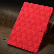 For iPad Pro 11 2024 Diamond Texture Embossed Leather Smart Tablet Case(Red)