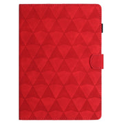 For iPad Pro 11 2024 Diamond Texture Embossed Leather Smart Tablet Case(Red)