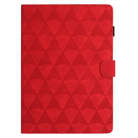For iPad Pro 11 2024 Diamond Texture Embossed Leather Smart Tablet Case(Red)