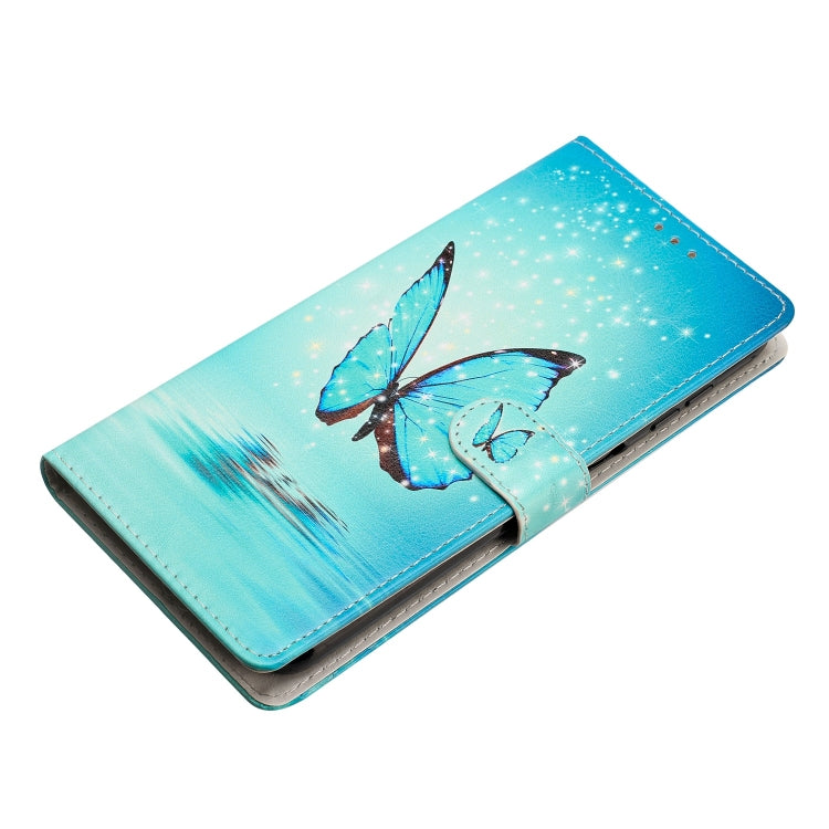 For Blackview A55 Pro Colored Drawing Leather Phone Case(Blue Butterfly) - More Brand by PMC TechLife | Online Shopping South Africa | PMC TechLife | Buy Now Pay Later Mobicred