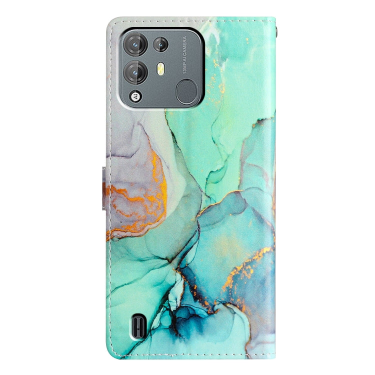 For Blackview A55 Pro Colored Drawing Leather Phone Case(Green Marble) - More Brand by PMC TechLife | Online Shopping South Africa | PMC TechLife | Buy Now Pay Later Mobicred