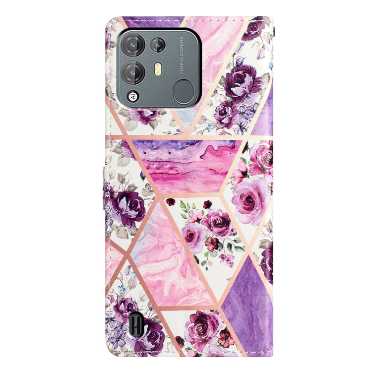 For Blackview A55 Pro Colored Drawing Leather Phone Case(Purple Marble) - More Brand by PMC TechLife | Online Shopping South Africa | PMC TechLife | Buy Now Pay Later Mobicred
