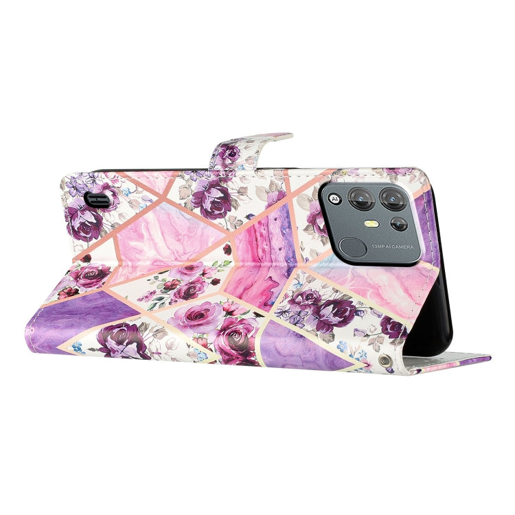 For Blackview A55 Pro Colored Drawing Leather Phone Case(Purple Marble) - More Brand by PMC TechLife | Online Shopping South Africa | PMC TechLife | Buy Now Pay Later Mobicred