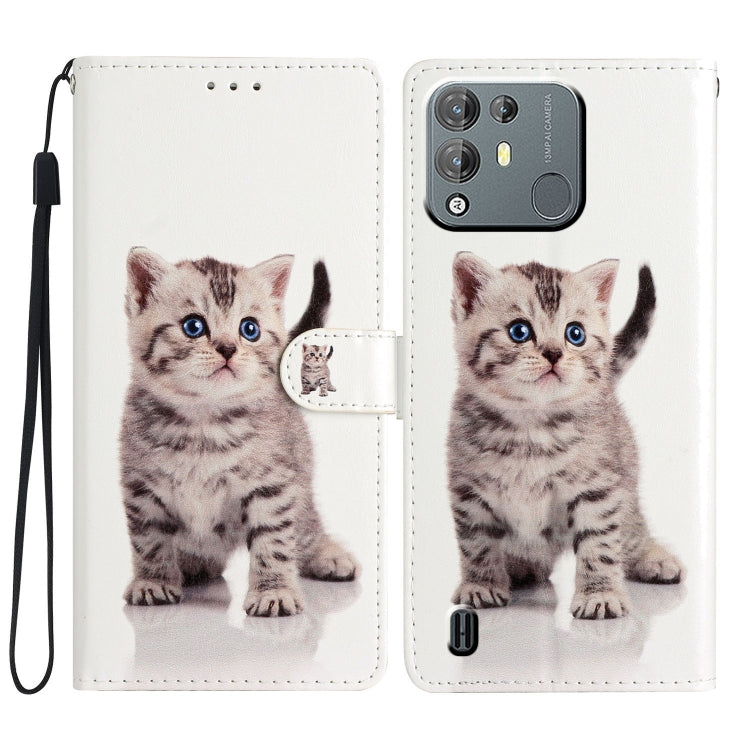 For Blackview A55 Pro Colored Drawing Leather Phone Case(Little Tabby Cat) - More Brand by PMC TechLife | Online Shopping South Africa | PMC TechLife | Buy Now Pay Later Mobicred