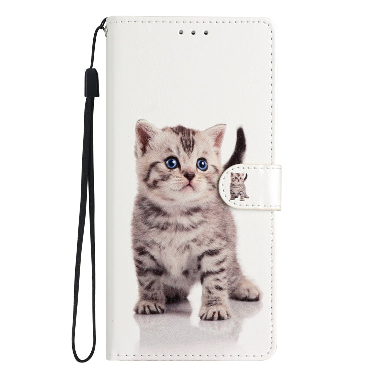 For Blackview A55 Pro Colored Drawing Leather Phone Case(Little Tabby Cat) - More Brand by PMC TechLife | Online Shopping South Africa | PMC TechLife | Buy Now Pay Later Mobicred