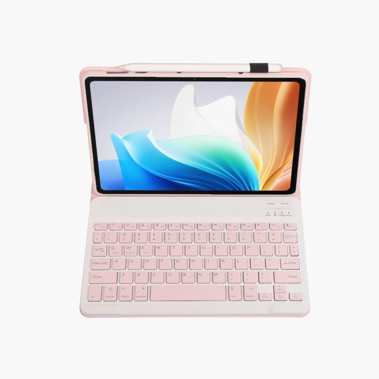 For OPPO Pad Air2 11.4 inch OP14 TPU Ultra-thin Detachable Bluetooth Keyboard Leather Case(Pink) - Others Keyboard by PMC TechLife | Online Shopping South Africa | PMC TechLife