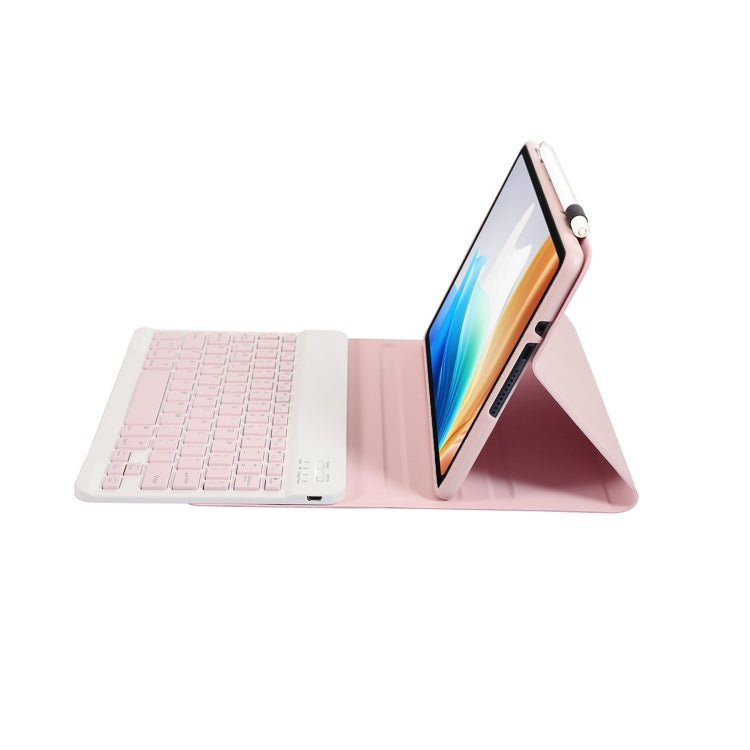 For OPPO Pad Air2 11.4 inch OP14 TPU Ultra-thin Detachable Bluetooth Keyboard Leather Case(Pink) - Others Keyboard by PMC TechLife | Online Shopping South Africa | PMC TechLife
