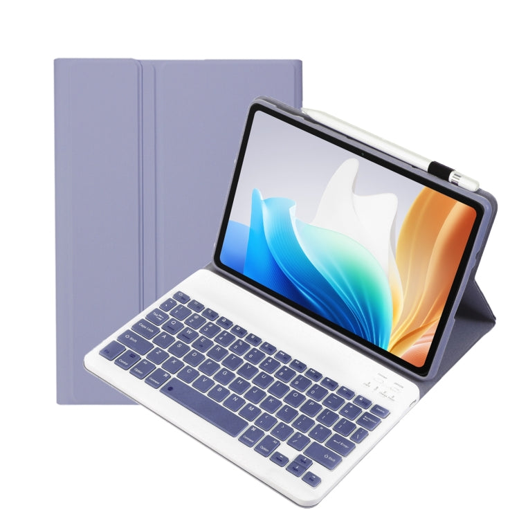 For OnePlus Pad Go / OPPO Pad Air2 / Neo OP14 TPU Ultra-thin Detachable Bluetooth Keyboard Leather Case(Purple) - OPPO Keyboard by PMC TechLife | Online Shopping South Africa | PMC TechLife | Buy Now Pay Later Mobicred