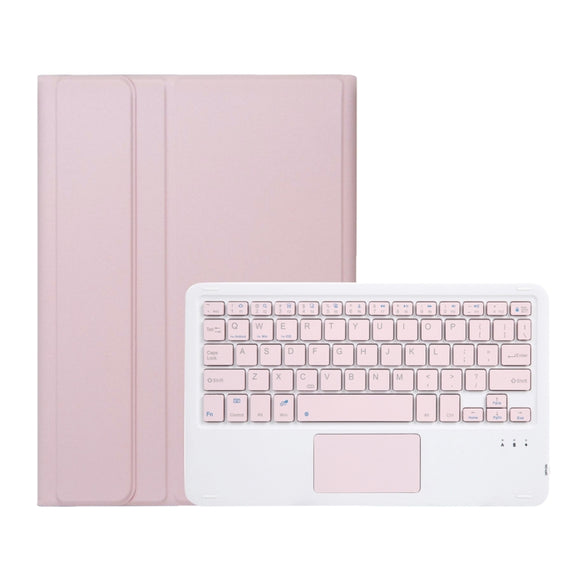 For OnePlus Pad Go / OPPO Pad Air2 / Neo OP14-A TPU Ultra-thin Detachable Bluetooth Keyboard Leather Case with Touchpad(Pink)