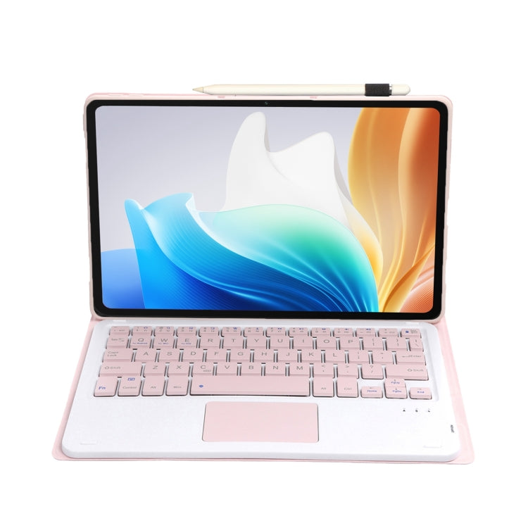 For OnePlus Pad Go / OPPO Pad Air2 / Neo OP14-A TPU Ultra-thin Detachable Bluetooth Keyboard Leather Case with Touchpad(Pink) - Others Keyboard by PMC TechLife | Online Shopping South Africa | PMC TechLife | Buy Now Pay Later Mobicred