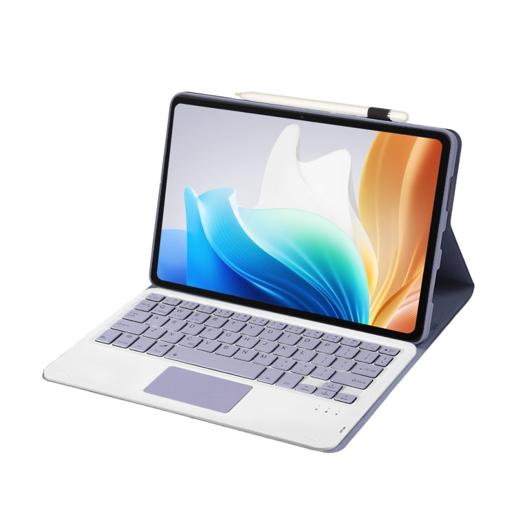 For OnePlus Pad Go / OPPO Pad Air2 / Neo OP14-A TPU Ultra-thin Detachable Bluetooth Keyboard Leather Case with Touchpad(Purple) - Others Keyboard by PMC TechLife | Online Shopping South Africa | PMC TechLife | Buy Now Pay Later Mobicred