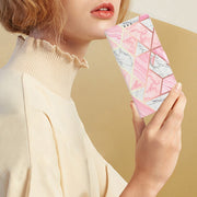 For Ulefone Note 14 Colored Drawing Leather Phone Case(Pink Marble)