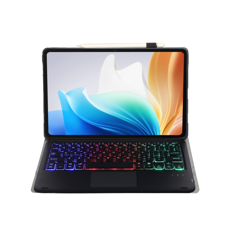 For OnePlus Pad Go / OPPO Pad Air2 / Neo OP14-AS TPU Ultra-thin Detachable Backlight Bluetooth Keyboard Leather Case with Touchpad(Black) - OPPO Keyboard by PMC TechLife | Online Shopping South Africa | PMC TechLife | Buy Now Pay Later Mobicred