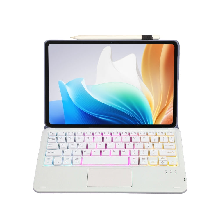 For OnePlus Pad Go / OPPO Pad Air2 / Neo OP14-AS TPU Ultra-thin Detachable Backlight Bluetooth Keyboard Leather Case with Touchpad(Purple) - OPPO Keyboard by PMC TechLife | Online Shopping South Africa | PMC TechLife | Buy Now Pay Later Mobicred