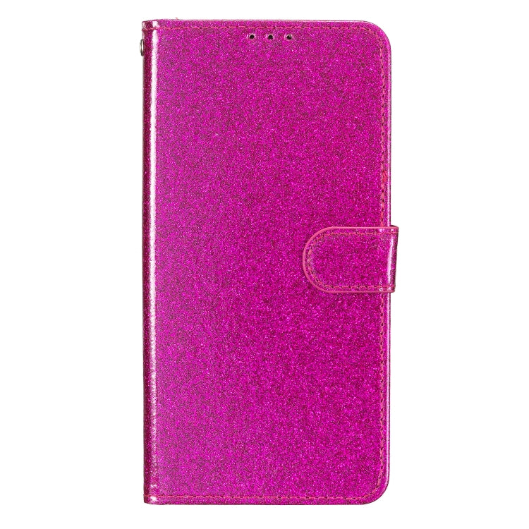 For Blackview A53 Pro Glitter Powder Flip Leather Phone Case(Rose Red) - More Brand by PMC TechLife | Online Shopping South Africa | PMC TechLife | Buy Now Pay Later Mobicred