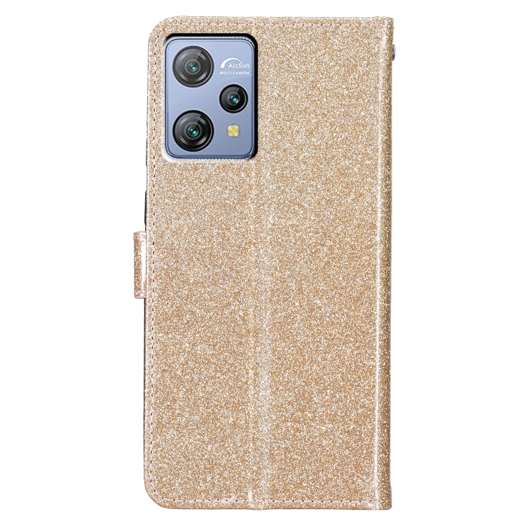 For Blackview A53 Pro Glitter Powder Flip Leather Phone Case(Gold) - More Brand by PMC TechLife | Online Shopping South Africa | PMC TechLife