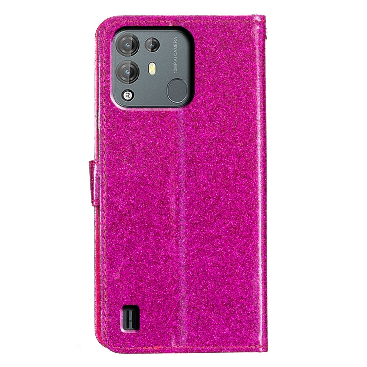 For Blackview A55 Pro Glitter Powder Flip Leather Phone Case(Rose Red) - More Brand by PMC TechLife | Online Shopping South Africa | PMC TechLife | Buy Now Pay Later Mobicred