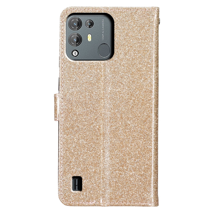 For Blackview A55 Pro Glitter Powder Flip Leather Phone Case(Gold) - More Brand by PMC TechLife | Online Shopping South Africa | PMC TechLife