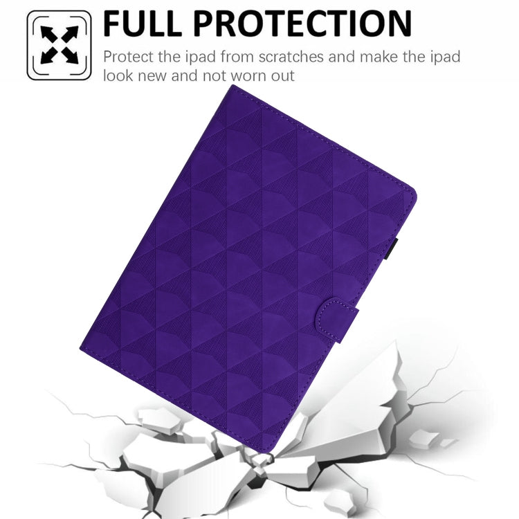 For Lenovo Tab M11/Xiaoxin Pad 11 2024 Diamond Texture Embossed Leather Smart Tablet Case(Purple)