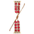 For Apple Watch Series 9 45mm Hexagonal Stones Drawstring Chain Watch Band(Red) - Watch Bands by PMC TechLife | Online Shopping South Africa | PMC TechLife | Buy Now Pay Later Mobicred