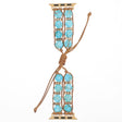For Apple Watch Series 7 41mm Hexagonal Stones Drawstring Chain Watch Band(Blue) - Watch Bands by PMC TechLife | Online Shopping South Africa | PMC TechLife