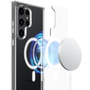 For Samsung Galaxy S25 Ultra 5G MagSafe Magnetic Acrylic TPU Phone Case(Transparent)