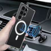 For Samsung Galaxy S25 Ultra 5G MagSafe Magnetic Acrylic TPU Phone Case(Transparent)