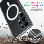 For Samsung Galaxy S25 Ultra 5G MagSafe Magnetic Acrylic TPU Phone Case(Transparent)