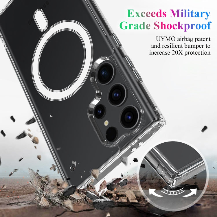 For Samsung Galaxy S25 Ultra 5G MagSafe Magnetic Acrylic TPU Phone Case(Transparent)