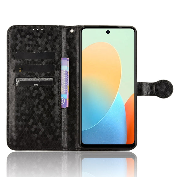 For Tecno Spark Go 2024 / Spark 20C Honeycomb Dot Texture Leather Phone Case(Black)