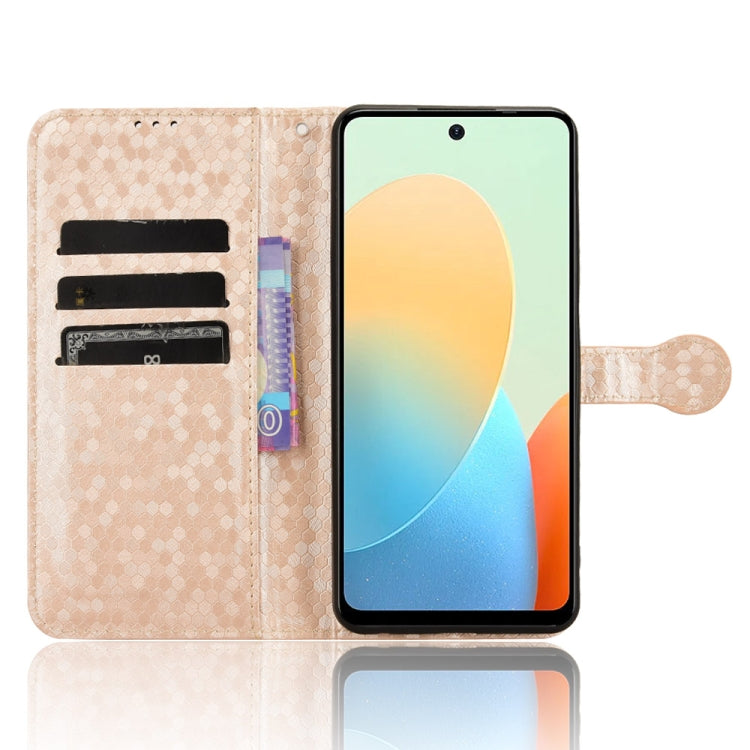 For Tecno Spark Go 2024 / Spark 20C Honeycomb Dot Texture Leather Phone Case(Gold)