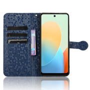 For Tecno Spark Go 2024 / Spark 20C Honeycomb Dot Texture Leather Phone Case(Blue)