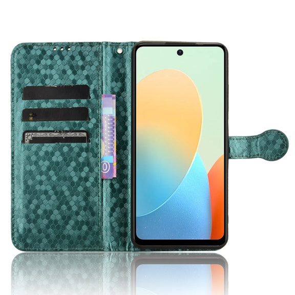 For Tecno Spark Go 2024 / Spark 20C Honeycomb Dot Texture Leather Phone Case(Green)