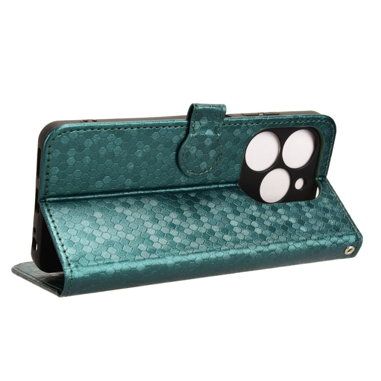 For Tecno Spark Go 2024 / Spark 20C Honeycomb Dot Texture Leather Phone Case(Green)