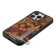 For iPhone 16 Pro Dual Card Slot Holder Phone Case(Autumn Yellow)