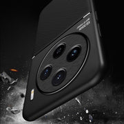 For vivo X100 Classic Tilt Strip Grain Magnetic Shockproof PC + TPU Phone Case(Red)