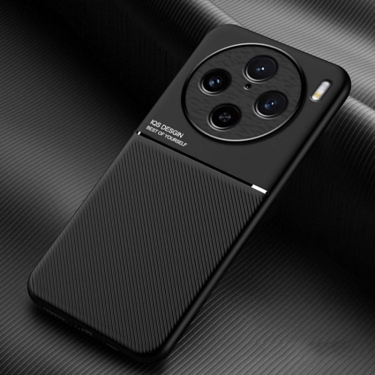 For vivo X100 Pro Classic Tilt Strip Grain Magnetic Shockproof PC + TPU Phone Case(Black) - X100 Pro Cases by PMC TechLife | Online Shopping South Africa | PMC TechLife