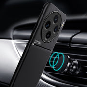 For vivo X100 Pro Classic Tilt Strip Grain Magnetic Shockproof PC + TPU Phone Case(Black)