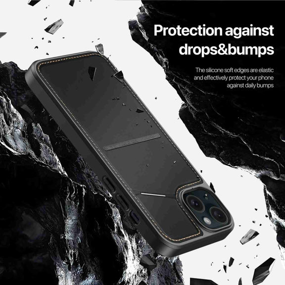 For iPhone 14 / 13 DUX DUCIS Rafi II Series MagSafe Magnetic Holder RFID Phone Case(Black)