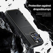 For iPhone 16 Pro Max DUX DUCIS Rafi II Series MagSafe Magnetic Holder RFID Phone Case(Black)